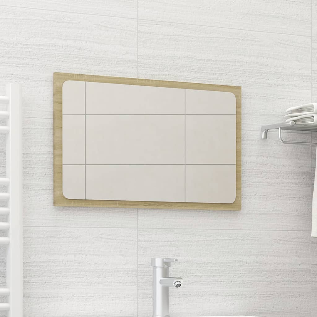 vidaXL Bathroom Mirror Framed Vanity Mirror for Powder Room Engineered Wood-41