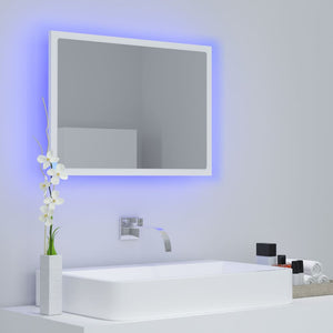 vidaXL Bathroom Mirror LED Wall Mounted Vanity Mirror for Powder Room Acrylic-14