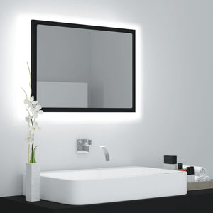 vidaXL Bathroom Mirror LED Wall Mounted Vanity Mirror for Powder Room Acrylic-23