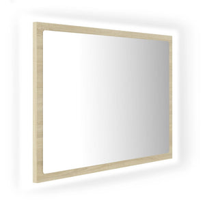vidaXL Bathroom Mirror LED Wall Mounted Vanity Mirror for Powder Room Acrylic-11
