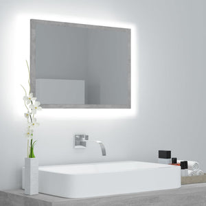 vidaXL Bathroom Mirror LED Wall Mounted Vanity Mirror for Powder Room Acrylic-35