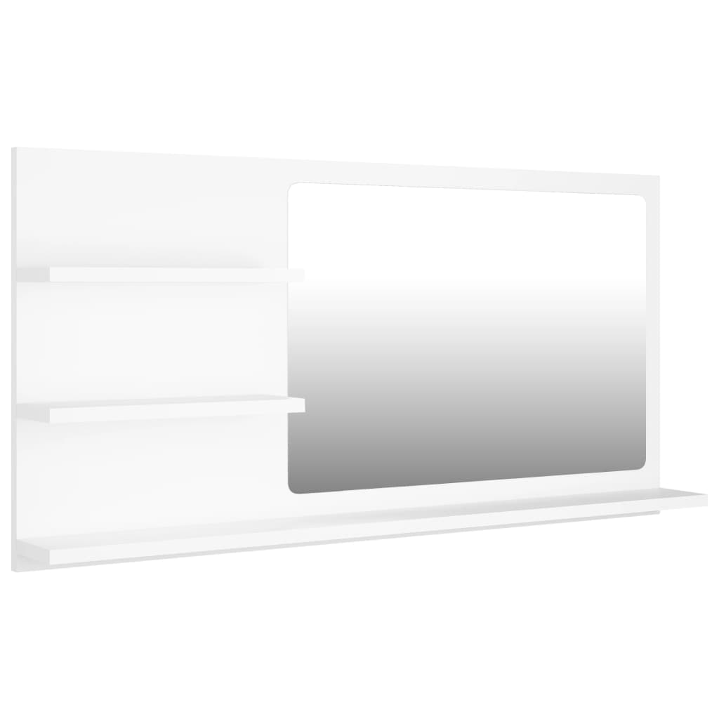 vidaXL Bathroom Mirror Vanity with Shelves for Powder Room Engineered Wood-53