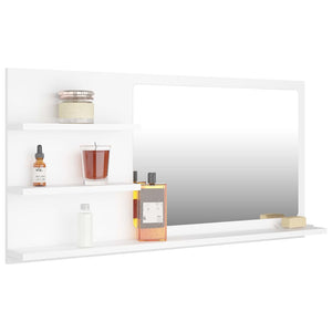 vidaXL Bathroom Mirror Vanity with Shelves for Powder Room Engineered Wood-45