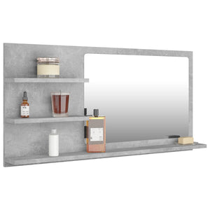 vidaXL Bathroom Mirror Vanity with Shelves for Powder Room Engineered Wood-1