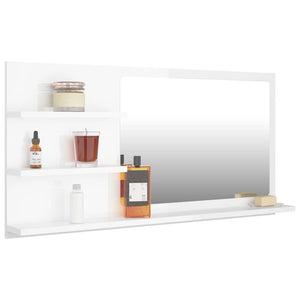 vidaXL Bathroom Mirror Vanity with Shelves for Powder Room Engineered Wood-32