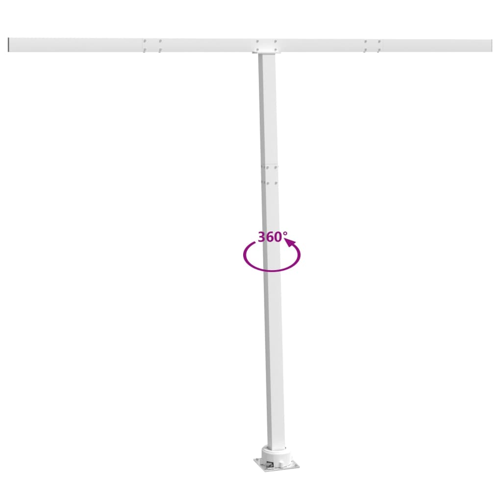 vidaXL Awning Post Set Outdoor Patio Metal Sun Shade Pole Support Canopy Iron-49