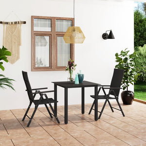 vidaXL Patio Dining Set Outdoor Dining Set Garden Table and Chair Set Black-0