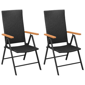 vidaXL Patio Dining Set Outdoor Dining Table and Chair Set Black and Brown-1