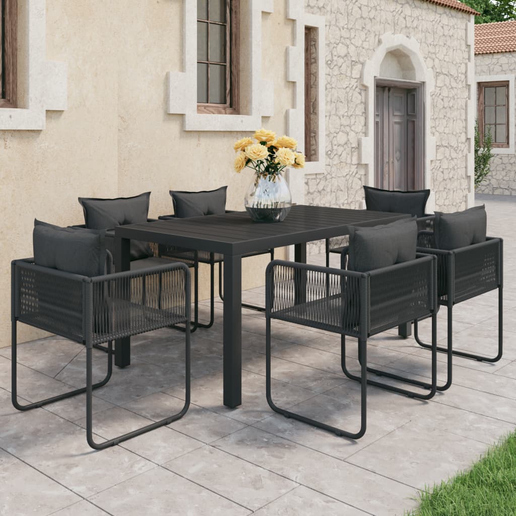 vidaXL Garden Dining Set 3/5/7/9 Piece PVC Rattan Outdoor Patio Balcony Dinner-6