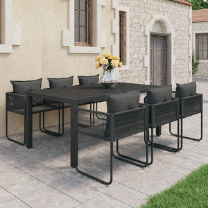 vidaXL Garden Dining Set 3/5/7/9 Piece PVC Rattan Outdoor Patio Balcony Dinner-11