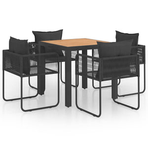 vidaXL Garden Dining Set 3/5/7/9 Piece PVC Rattan Outdoor Patio Balcony Dinner-7