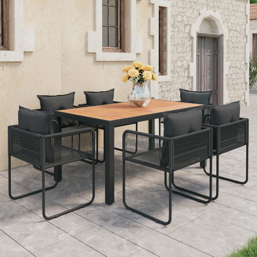 vidaXL Garden Dining Set 3/5/7/9 Piece PVC Rattan Outdoor Patio Balcony Dinner-43