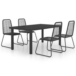 vidaXL Garden Dining Set 3/5/7/9 Pieces PVC Rattan Patio Multi Table Sizes-33