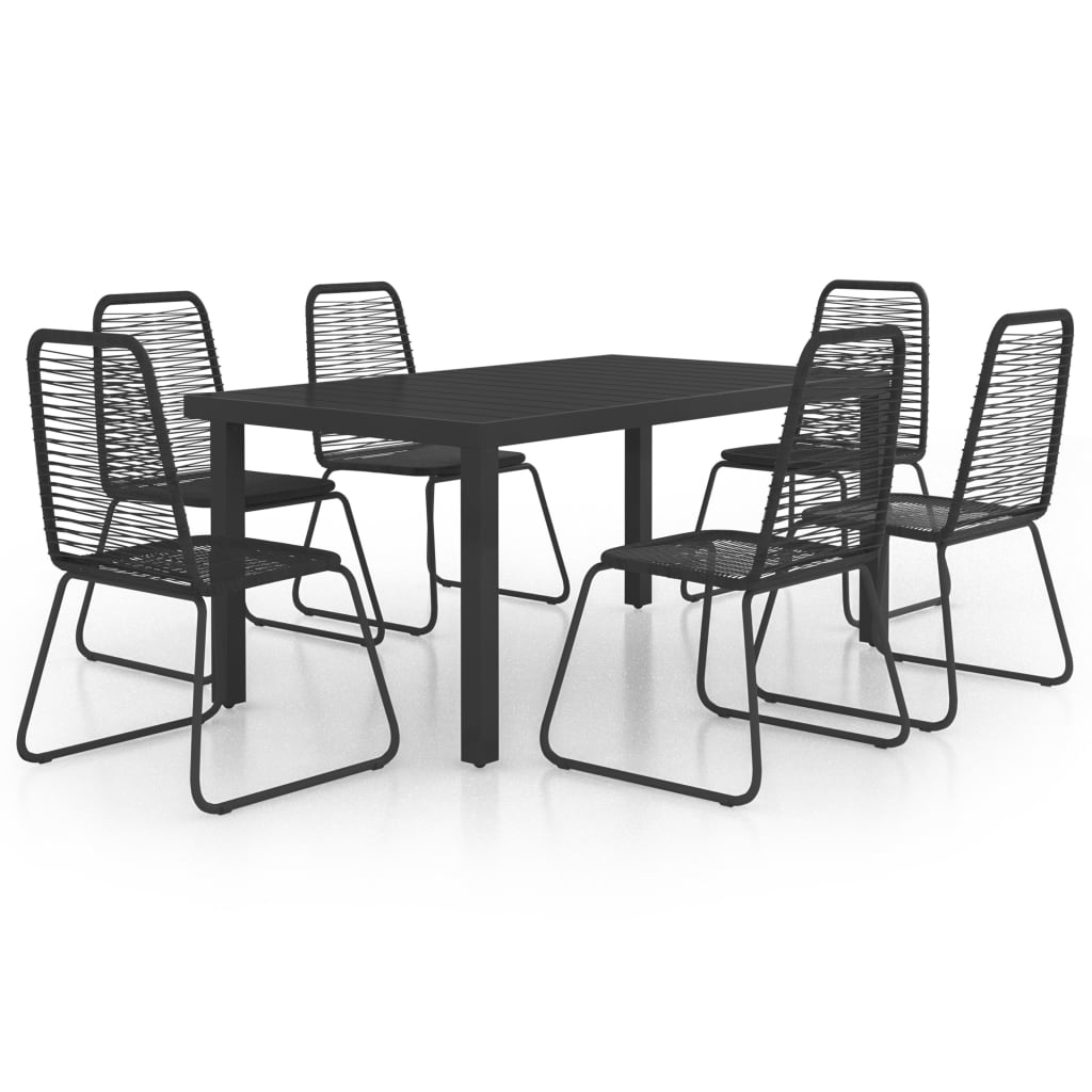 vidaXL Garden Dining Set 3/5/7/9 Pieces PVC Rattan Patio Multi Table Sizes-48