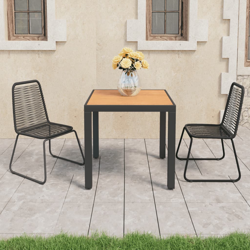 vidaXL Garden Dining Set 3/5/7/9 Pieces PVC Rattan Patio Multi Table Sizes-14