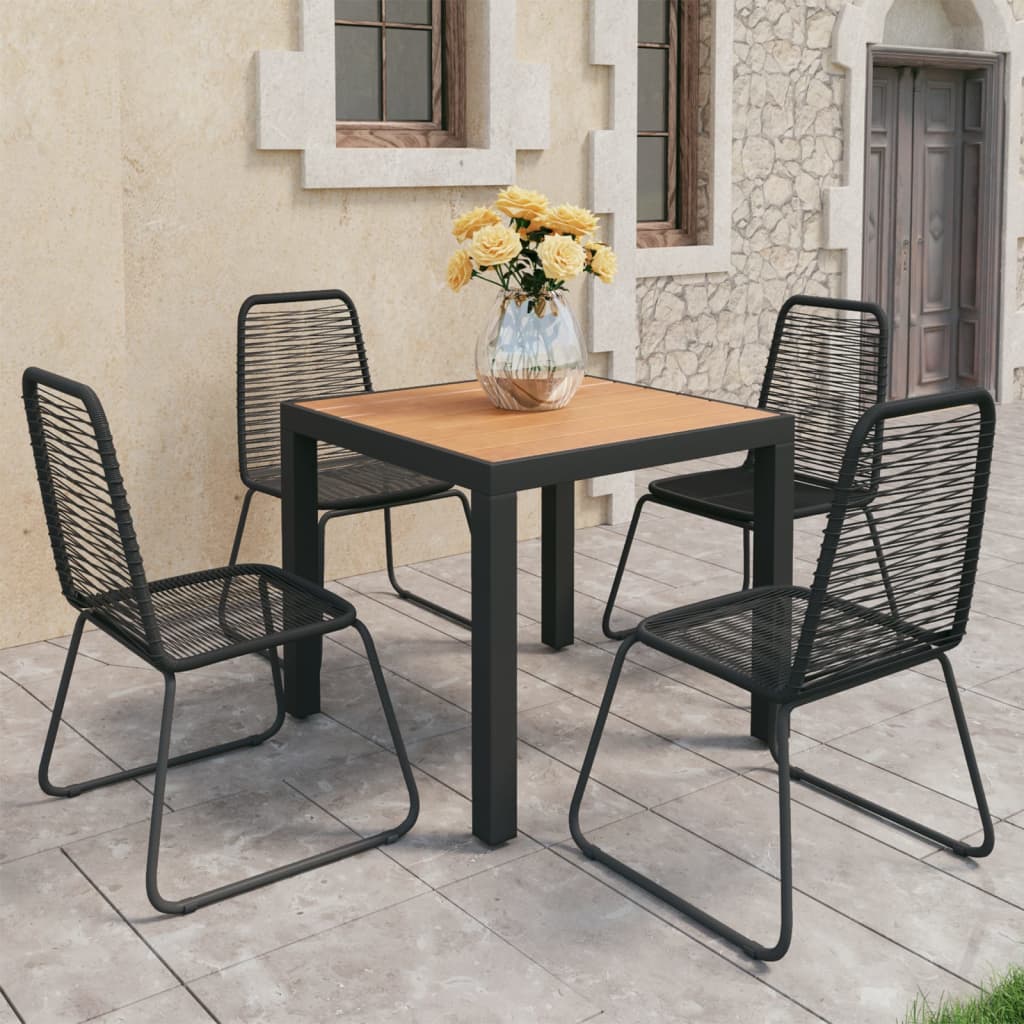 vidaXL Garden Dining Set 3/5/7/9 Pieces PVC Rattan Patio Multi Table Sizes-19