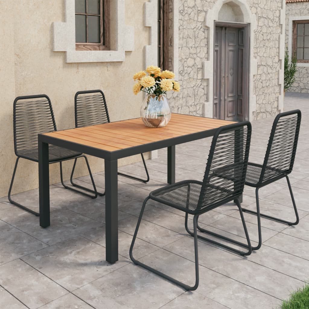 vidaXL Garden Dining Set 3/5/7/9 Pieces PVC Rattan Patio Multi Table Sizes-34