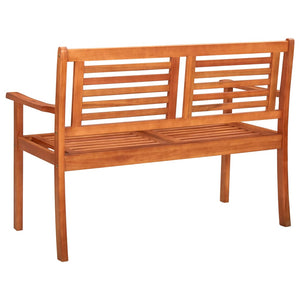 vidaXL Outdoor Patio Bench Loveseat Chair with Armrest Solid Wood Eucalyptus-11