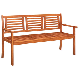 vidaXL Outdoor Patio Bench Loveseat Chair with Armrest Solid Wood Eucalyptus-7