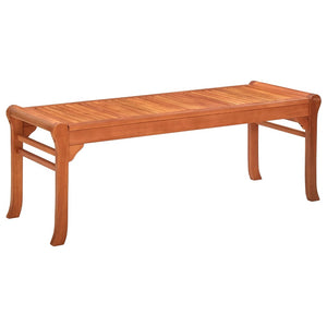 vidaXL Outdoor Patio Bench Park Bench with Wooden Frame Solid Wood Eucalyptus-6