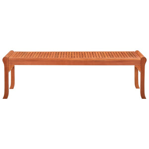 vidaXL Outdoor Patio Bench Park Bench with Wooden Frame Solid Wood Eucalyptus-14