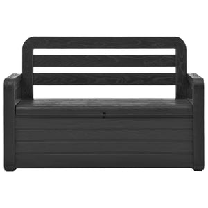 vidaXL Outdoor Storage Bench Deck Box Seating for Patio Furniture Plastic-5