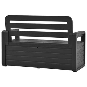 vidaXL Outdoor Storage Bench Deck Box Seating for Patio Furniture Plastic-12