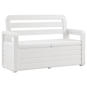 vidaXL Outdoor Storage Bench Deck Box Seating for Patio Furniture Plastic-8