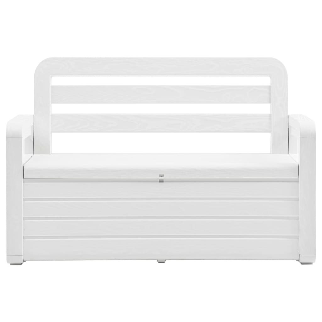 vidaXL Outdoor Storage Bench Deck Box Seating for Patio Furniture Plastic-10