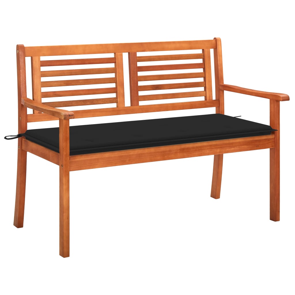 vidaXL Outdoor Patio Bench Loveseat Chair with Cushion Solid Wood Eucalyptus-13