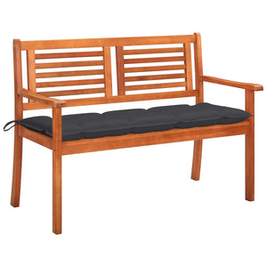 vidaXL Outdoor Patio Bench Loveseat Chair with Cushion Solid Wood Eucalyptus-7