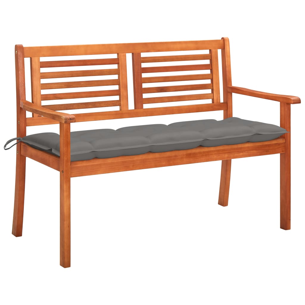 vidaXL Outdoor Patio Bench Loveseat Chair with Cushion Solid Wood Eucalyptus-23