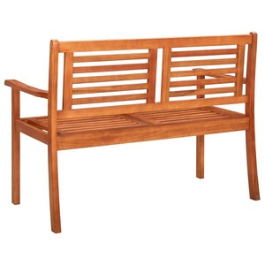 vidaXL Outdoor Patio Bench Loveseat Chair with Cushion Solid Wood Eucalyptus-12