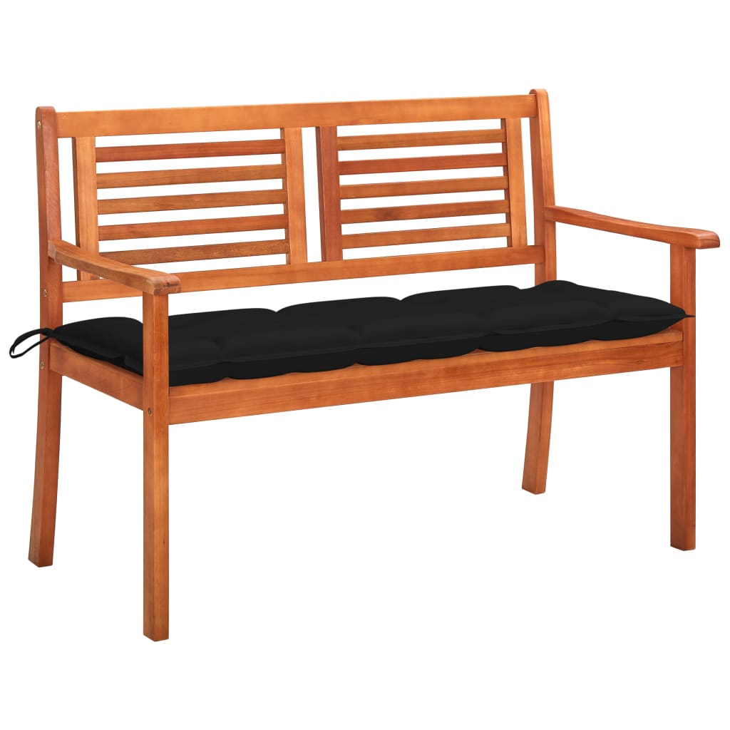 vidaXL Outdoor Patio Bench Loveseat Chair with Cushion Solid Wood Eucalyptus-0