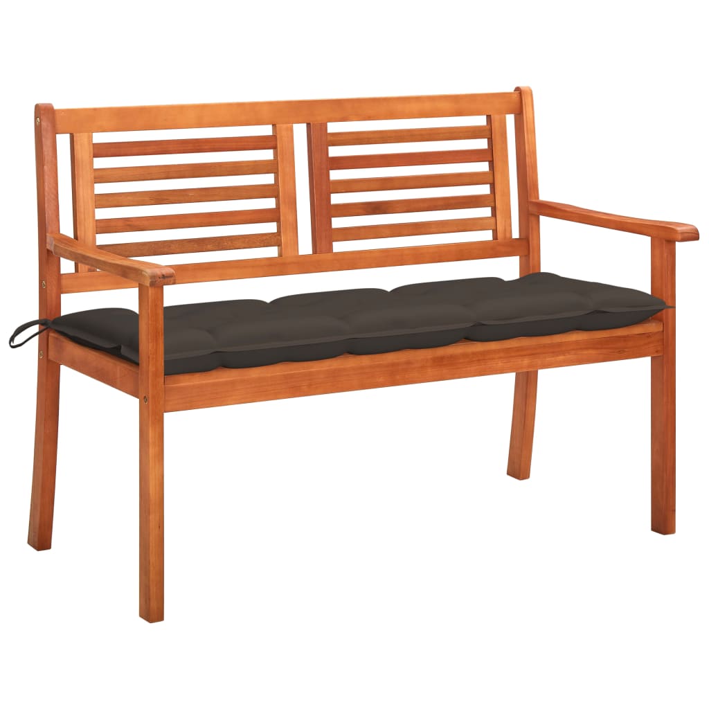 vidaXL Outdoor Patio Bench Loveseat Chair with Cushion Solid Wood Eucalyptus-16