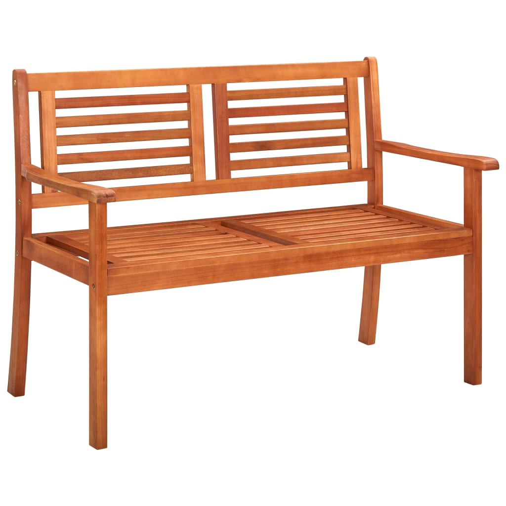 vidaXL Outdoor Patio Bench Loveseat Chair with Cushion Solid Wood Eucalyptus-24