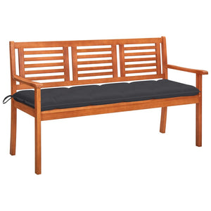 vidaXL Outdoor Patio Bench Loveseat Chair with Cushion Solid Wood Eucalyptus-32