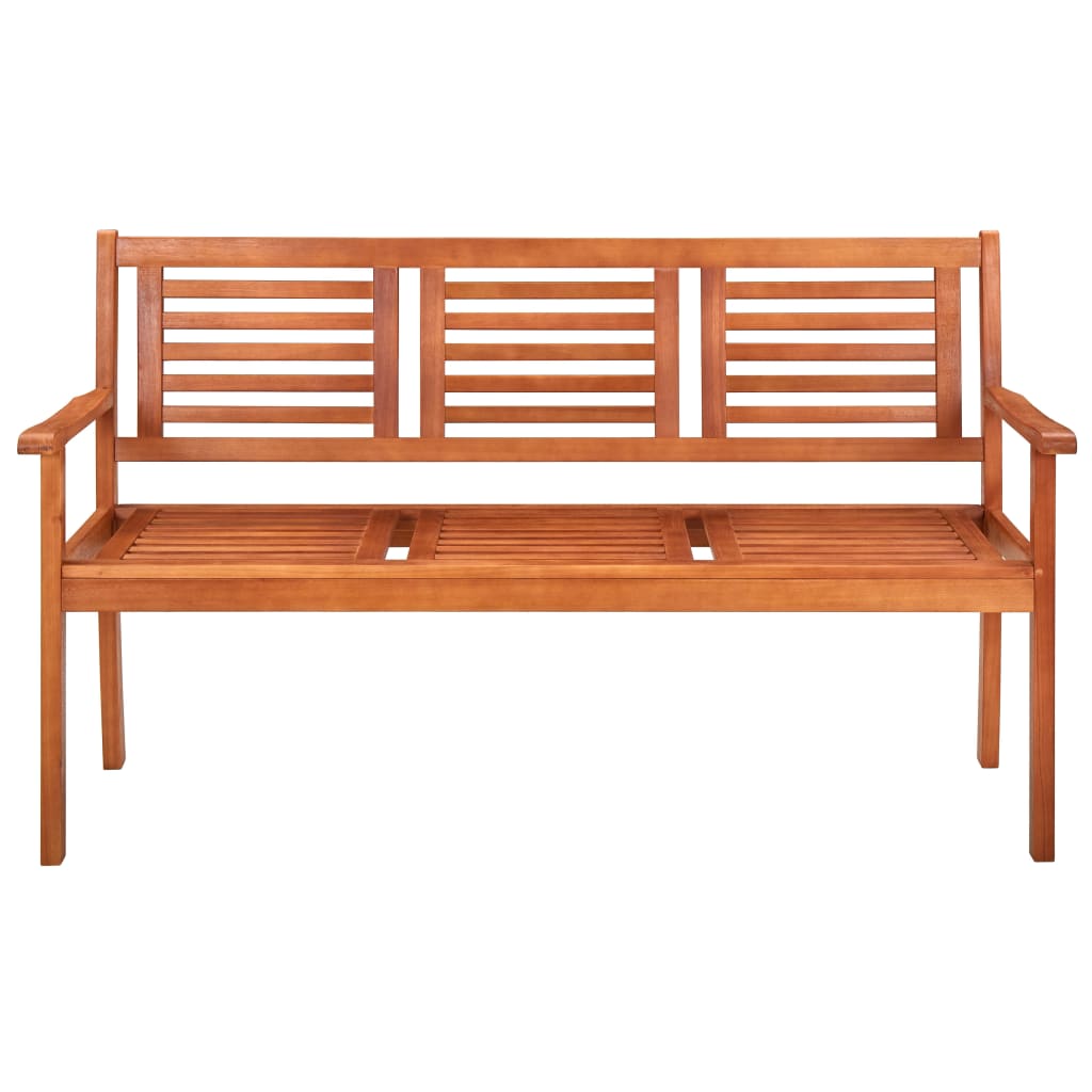 vidaXL Outdoor Patio Bench Loveseat Chair with Cushion Solid Wood Eucalyptus-42