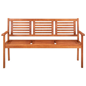 vidaXL Outdoor Patio Bench Loveseat Chair with Cushion Solid Wood Eucalyptus-50