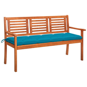 vidaXL Outdoor Patio Bench Loveseat Chair with Cushion Solid Wood Eucalyptus-80