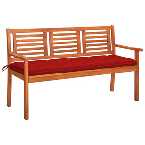 vidaXL Outdoor Patio Bench Loveseat Chair with Cushion Solid Wood Eucalyptus-21