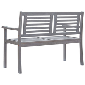 vidaXL Loveseat Accent Patio Bench Furniture with Cushion Eucalyptus Wood-25