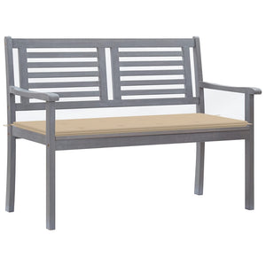 vidaXL Loveseat Accent Patio Bench Furniture with Cushion Eucalyptus Wood-44