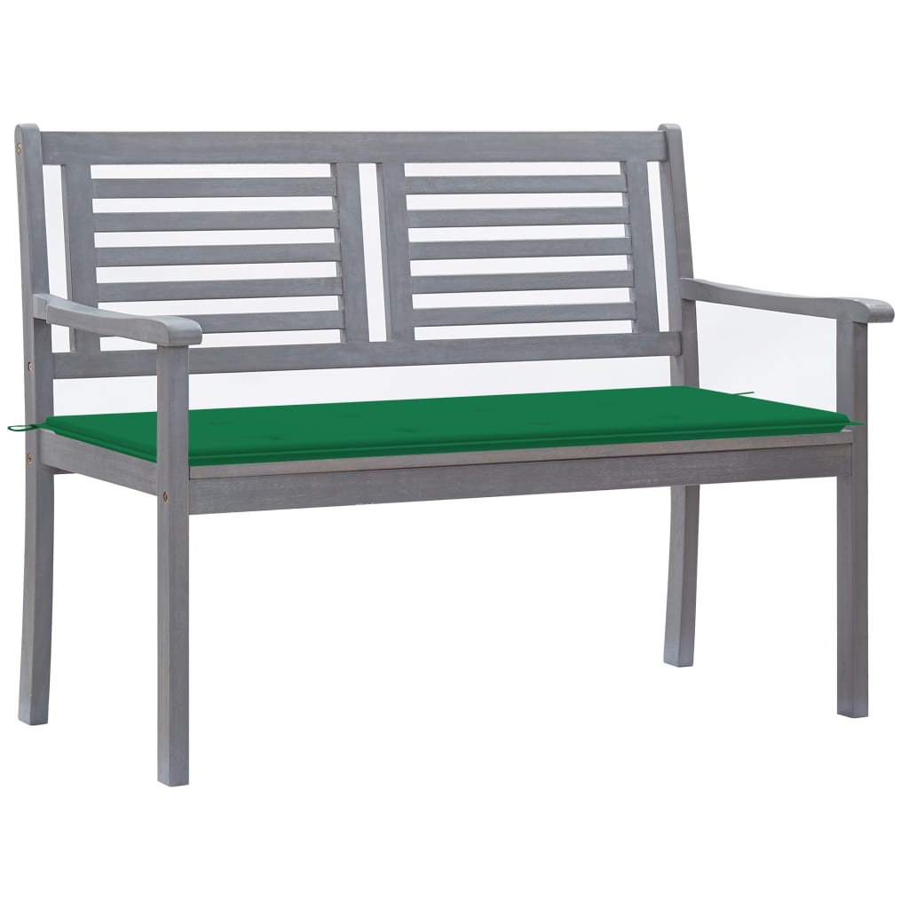 vidaXL Loveseat Accent Patio Bench Furniture with Cushion Eucalyptus Wood-17