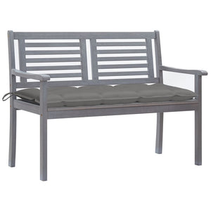 vidaXL Loveseat Accent Wooden Outdoor Loveseat with Cushion Eucalyptus Wood-83