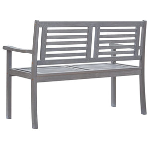 vidaXL Loveseat Accent Wooden Outdoor Loveseat with Cushion Eucalyptus Wood-78