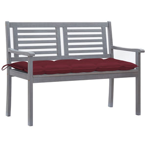 vidaXL Loveseat Accent Wooden Outdoor Loveseat with Cushion Eucalyptus Wood-79