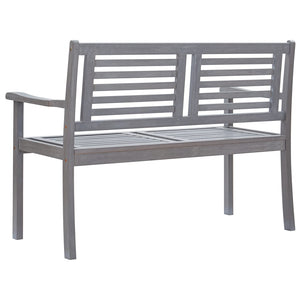 vidaXL Loveseat Accent Wooden Outdoor Loveseat with Cushion Eucalyptus Wood-80