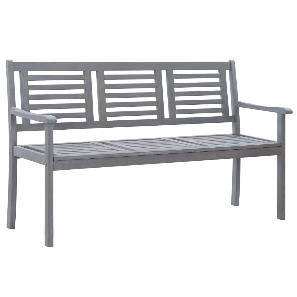 vidaXL Loveseat Accent Patio Bench Furniture with Cushion Eucalyptus Wood-48