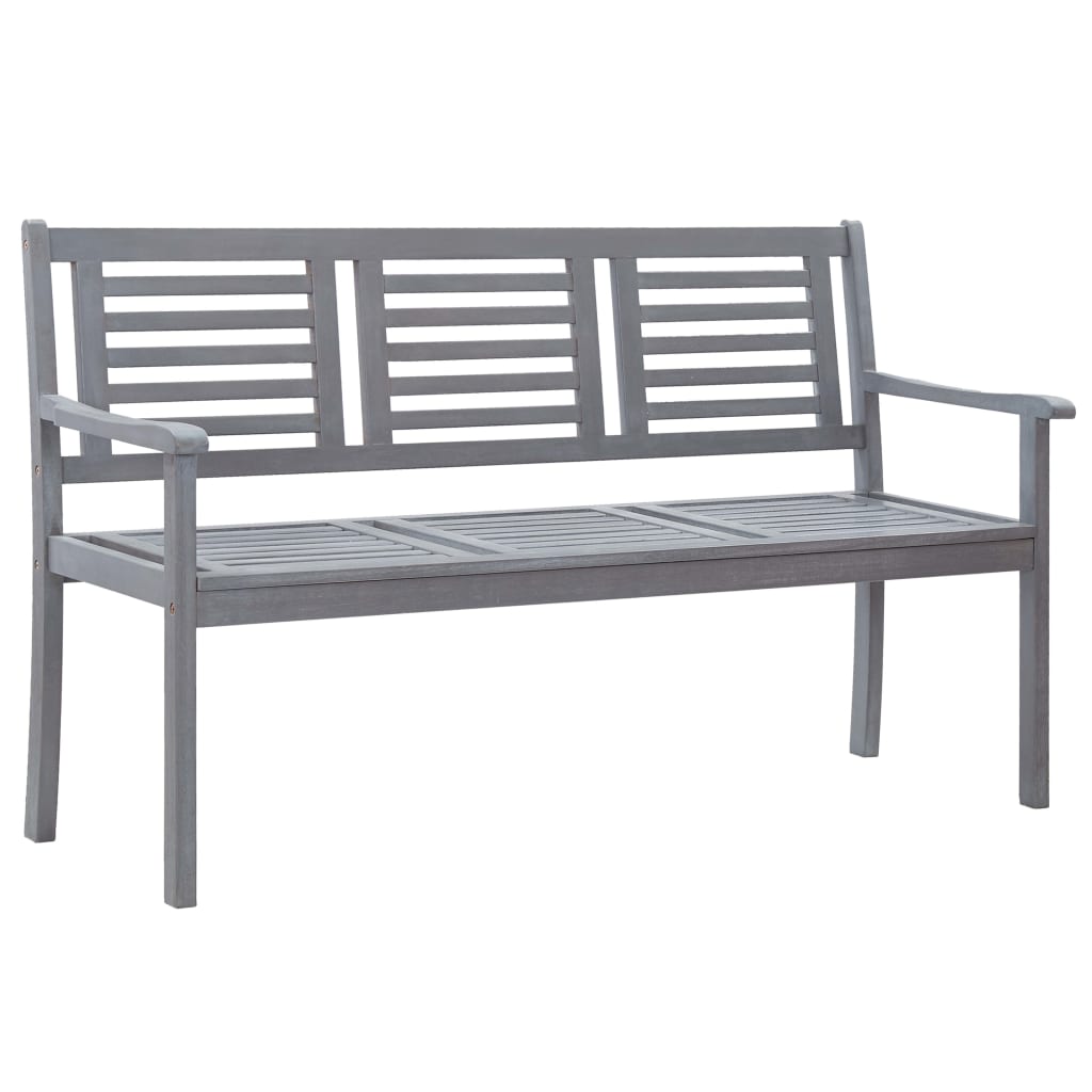 vidaXL Loveseat Accent Patio Bench Furniture with Cushion Eucalyptus Wood-16